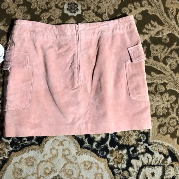 Wilsons Leather Pink Suede Skirt - Picture 3 of 5